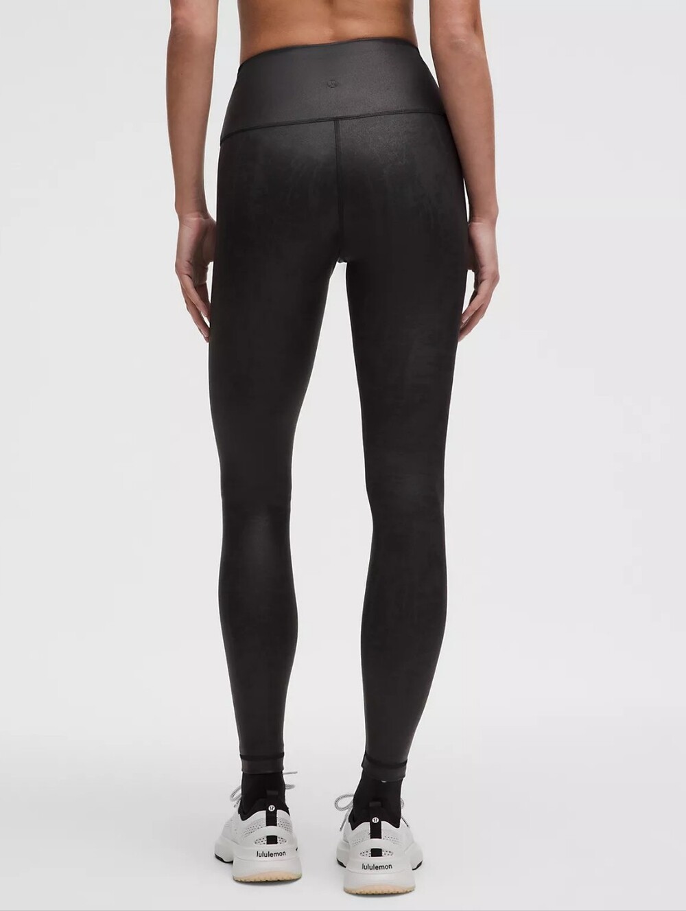 Lululemon Wunder Train HR Tight 25" 7/8 *Matte Foil Shine Black Size 10 Like New